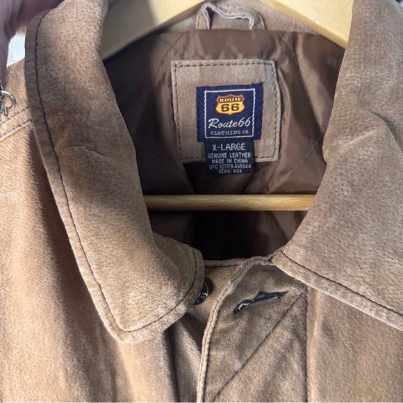 Route 66 Men's XL Genuine Leather Suede Trucker Jacket EUC - Picture 3 of 3